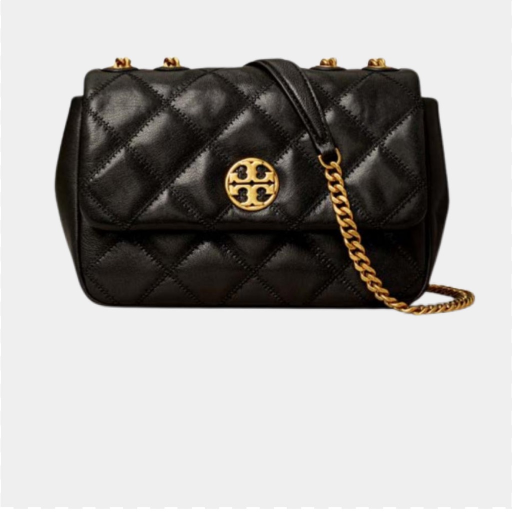 Tory Burch Black Willa Quilted Chain Shoulder Bag